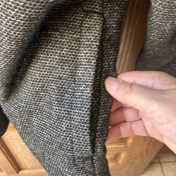 ORVIS Sherpa Lined Fleece 1/4 Zip Pullover Sweater Black & White Men's XL Tweed - Picture 9 of 13